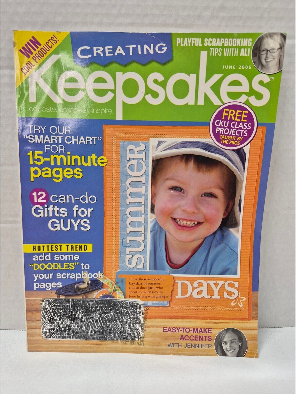 Creating Keepsakes Magazine June 2006 Issue Scrapbooking Tips and Projects J227